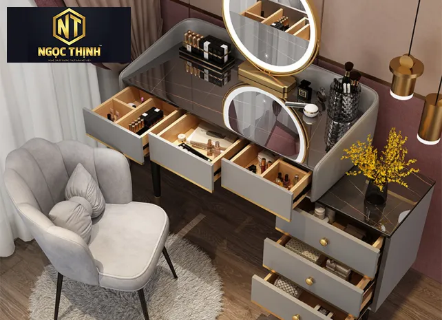 Xưởng Nội Thất Ngọc Thịnh Long Thành - Bình Dương - Bàn trang điểm 2 hộc tủ - BTĐNT10 Xưởng Nội Thất Ngọc Thịnh Long Thành - Bình Dương - Bàn trang điểm 2 hộc tủ - BTĐNT10